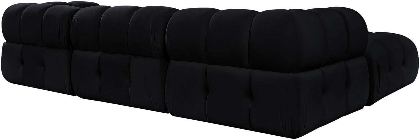 Orin - Velvet 4 Piece Modular Sectional With Chaise