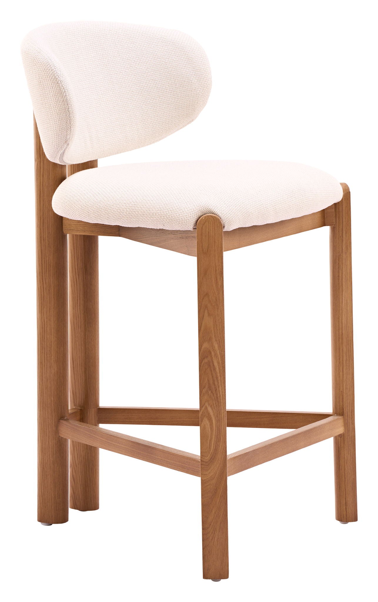 Rosetta - Counter Stool (Set of 2) - Beige / Walnut