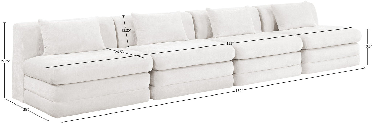 Stellar - 4 Piece Upholstered Modular Sectional