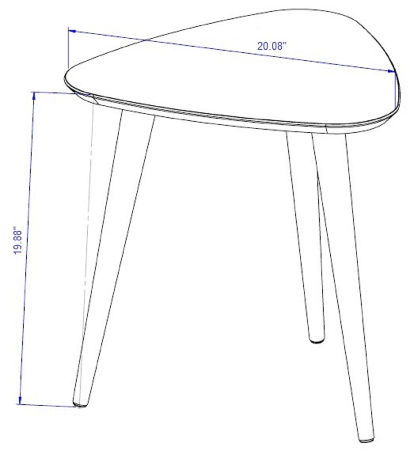 Manhattan Utopia - Triangle Table - Off White
