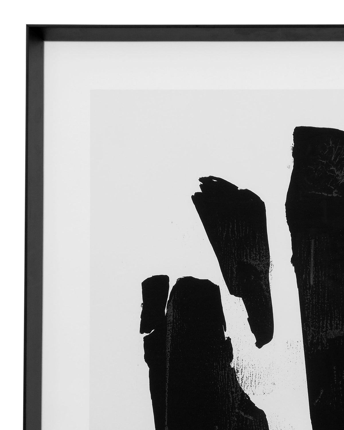 Triple Block Print II Framed Art - Black