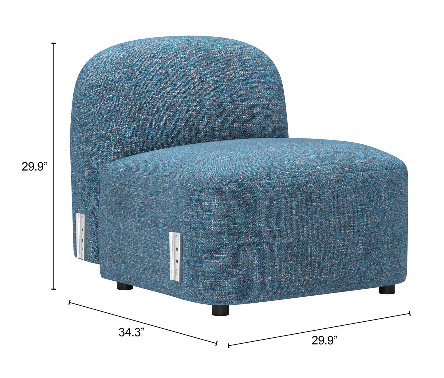 Cleo - Middle Chair - Blue