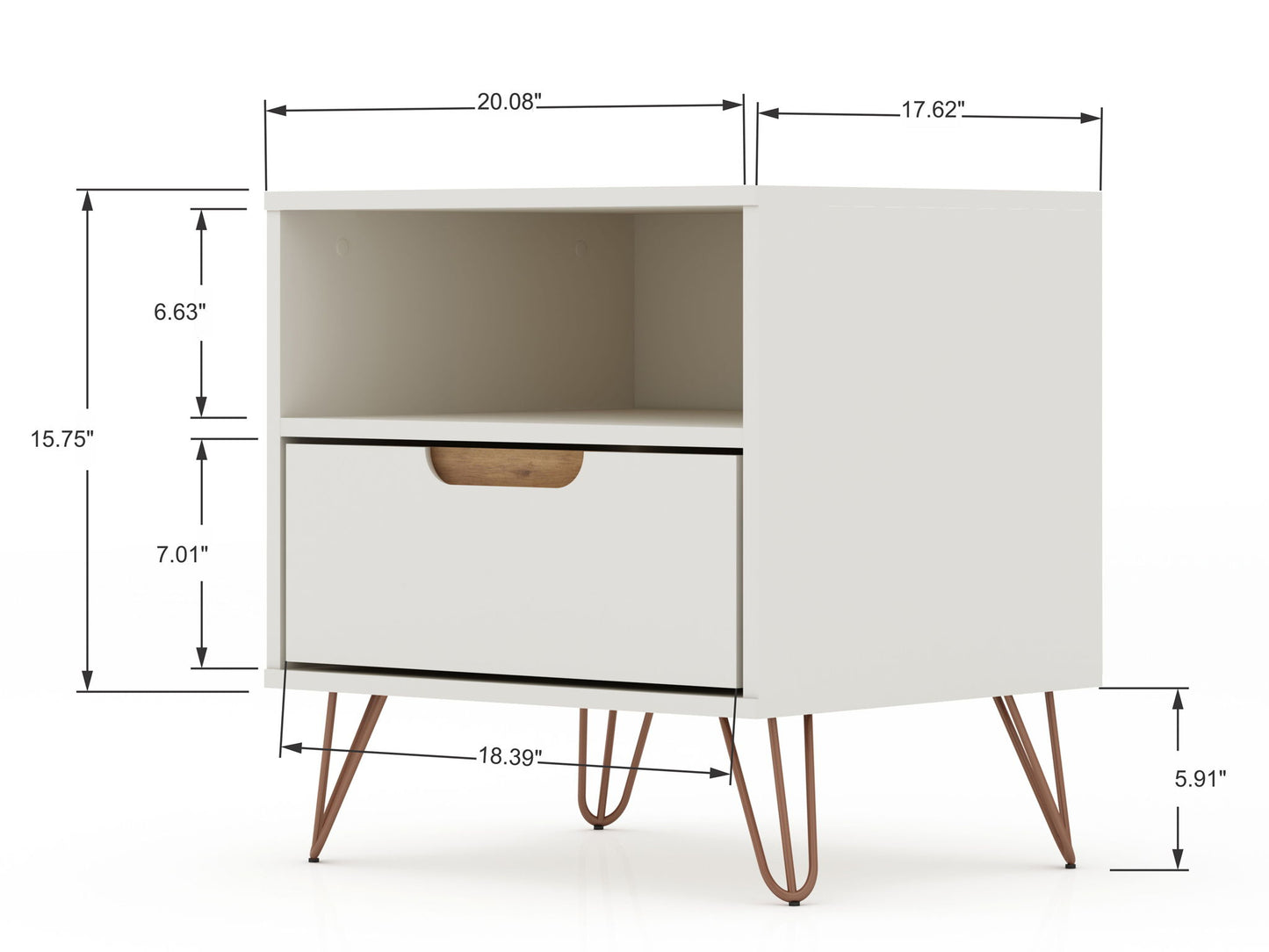 Manhattan Rockefeller - Wooden Nightstand