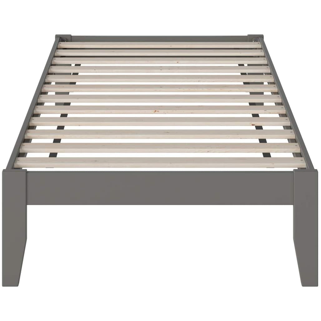 Wood Platform Bed With Storage Space