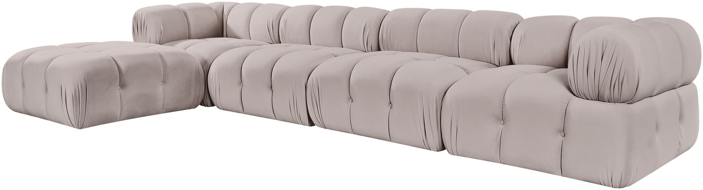 Orin - Fabric Velvet 5 Piece Modular Sectional