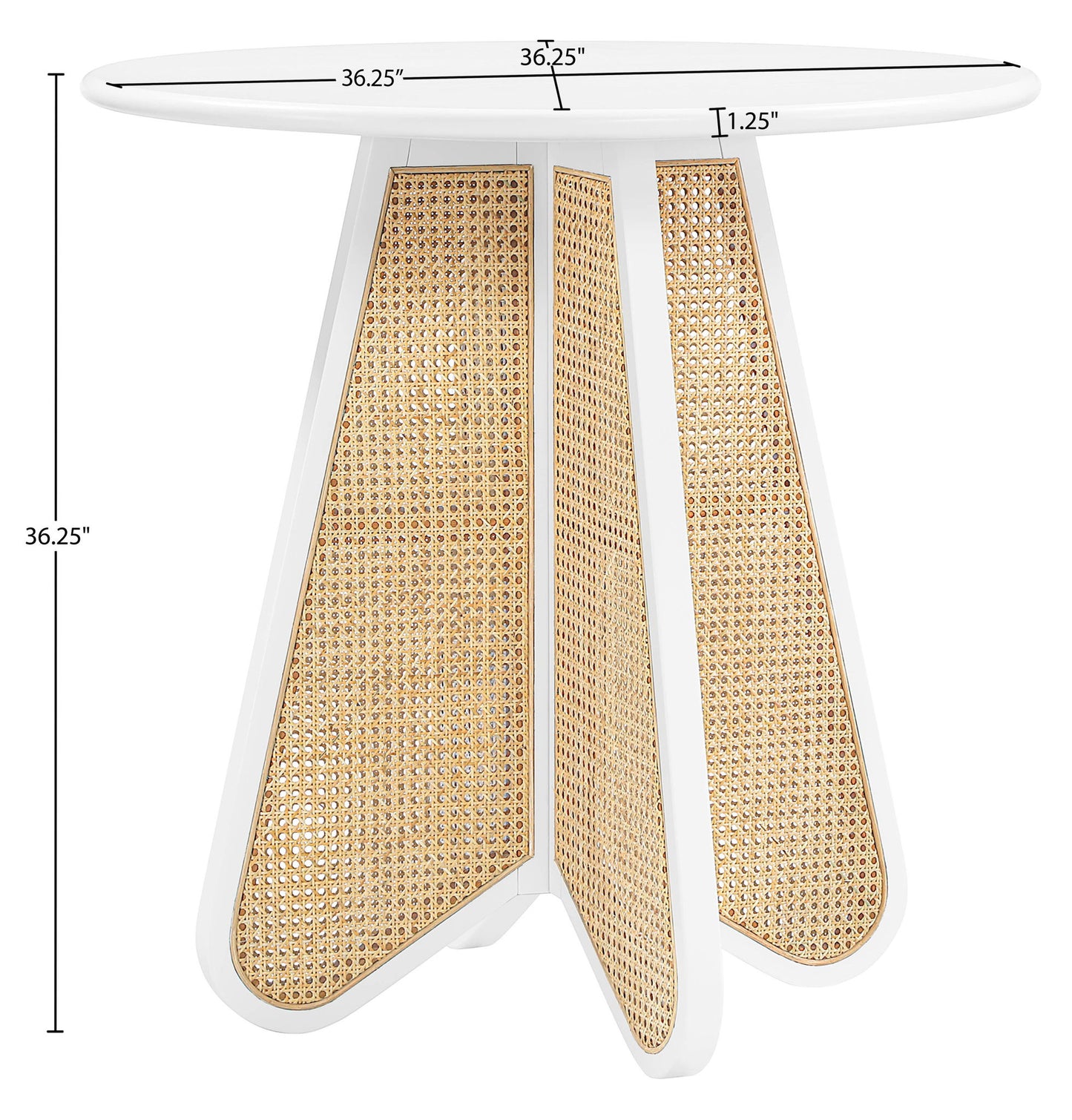 Butterfly - Solid Wood And Natural Cane Table
