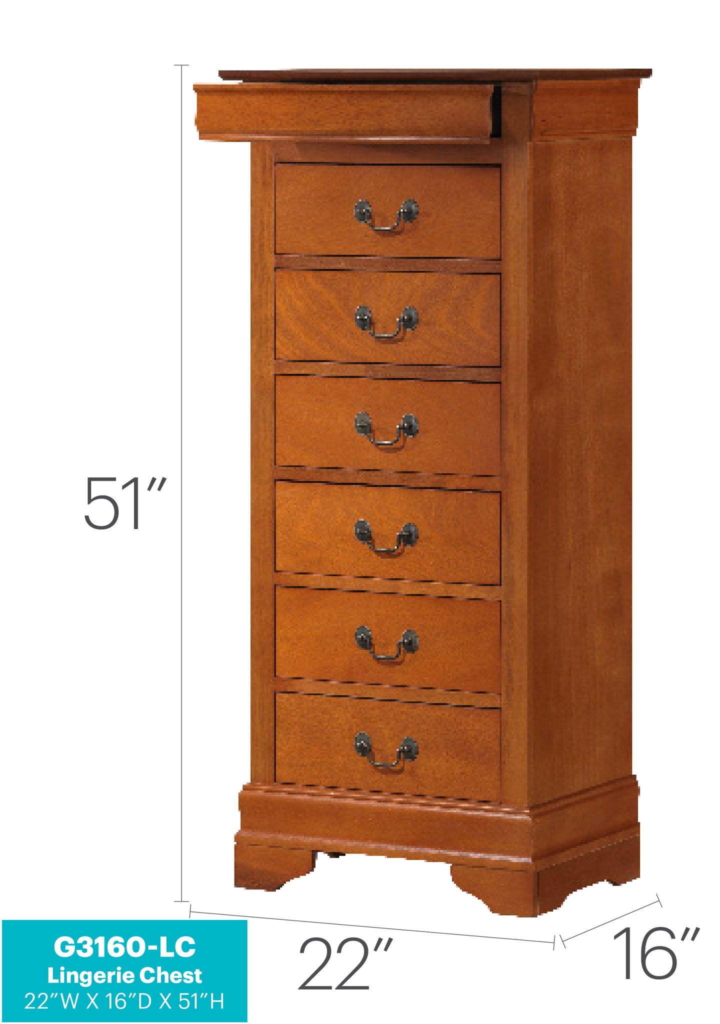 Glory Furniture - Louis Phillipe - Lingerie Chest