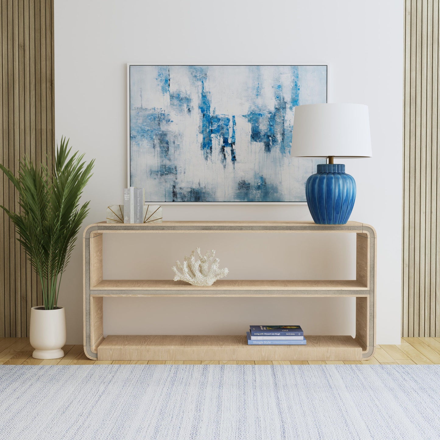 Perdido Framed Canvas - Blue