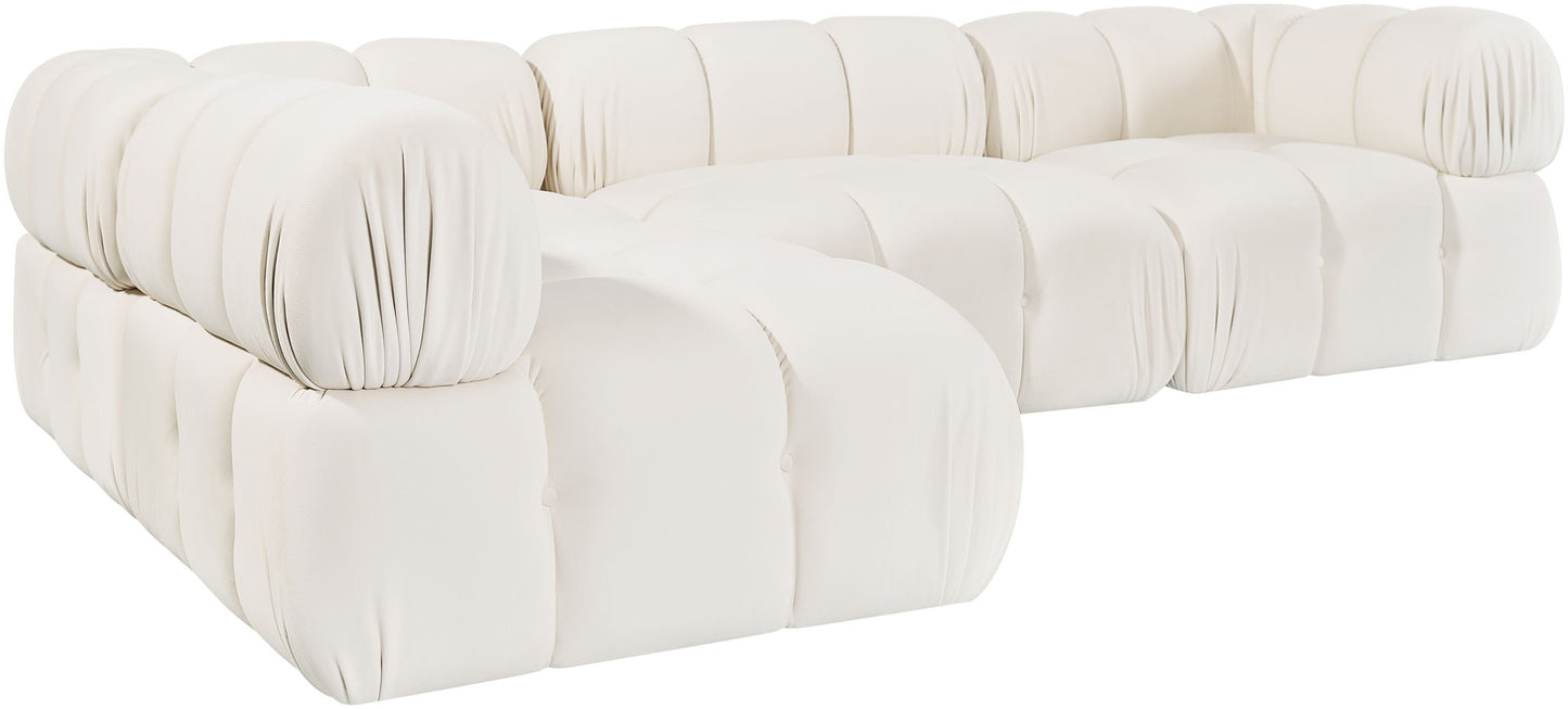 Orin - Fabric Velvet 4 Piece Modular Sectional