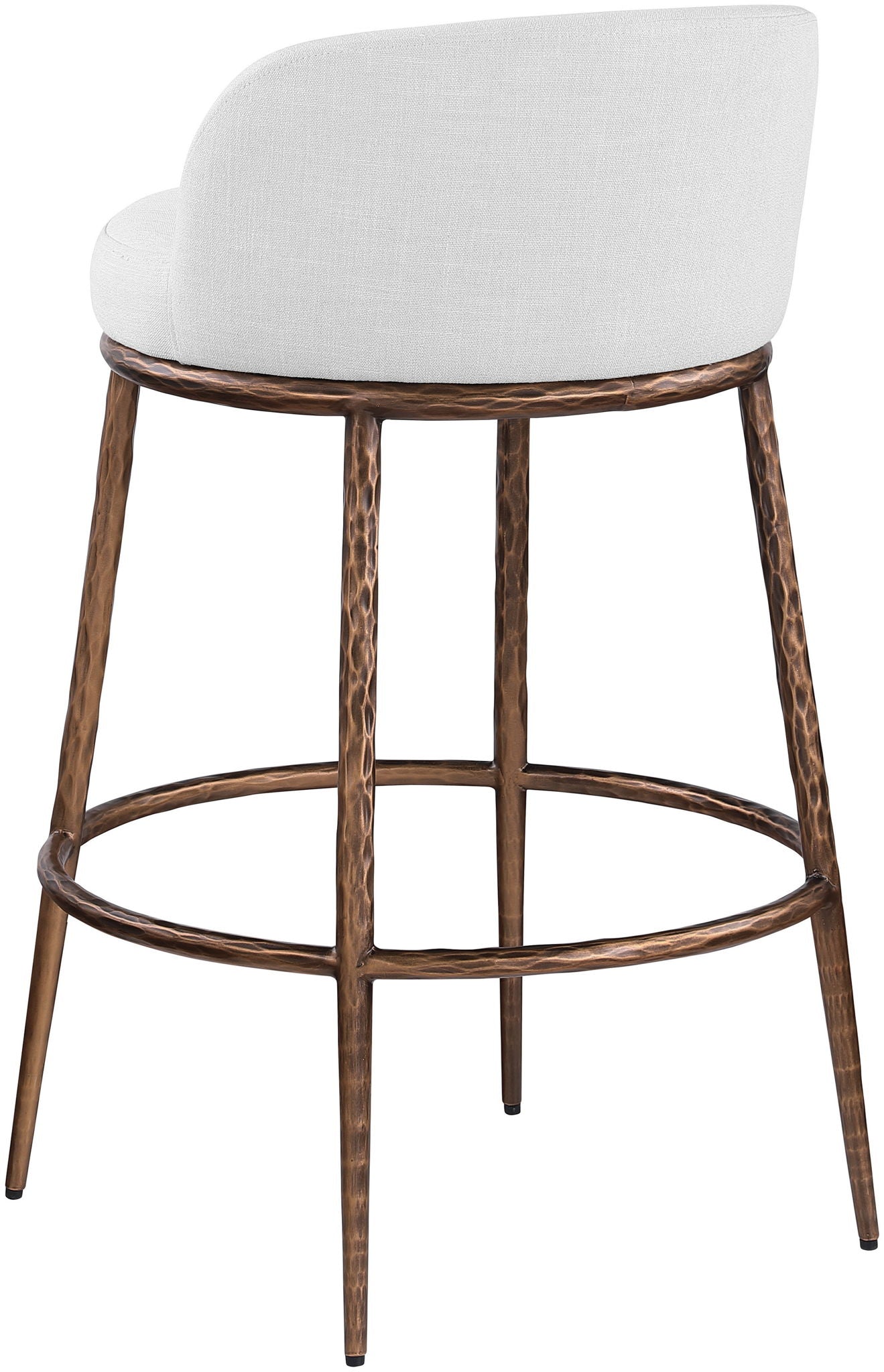 Ferro - Performance Fabric Upholstered Bar Stool - Antique Bronze