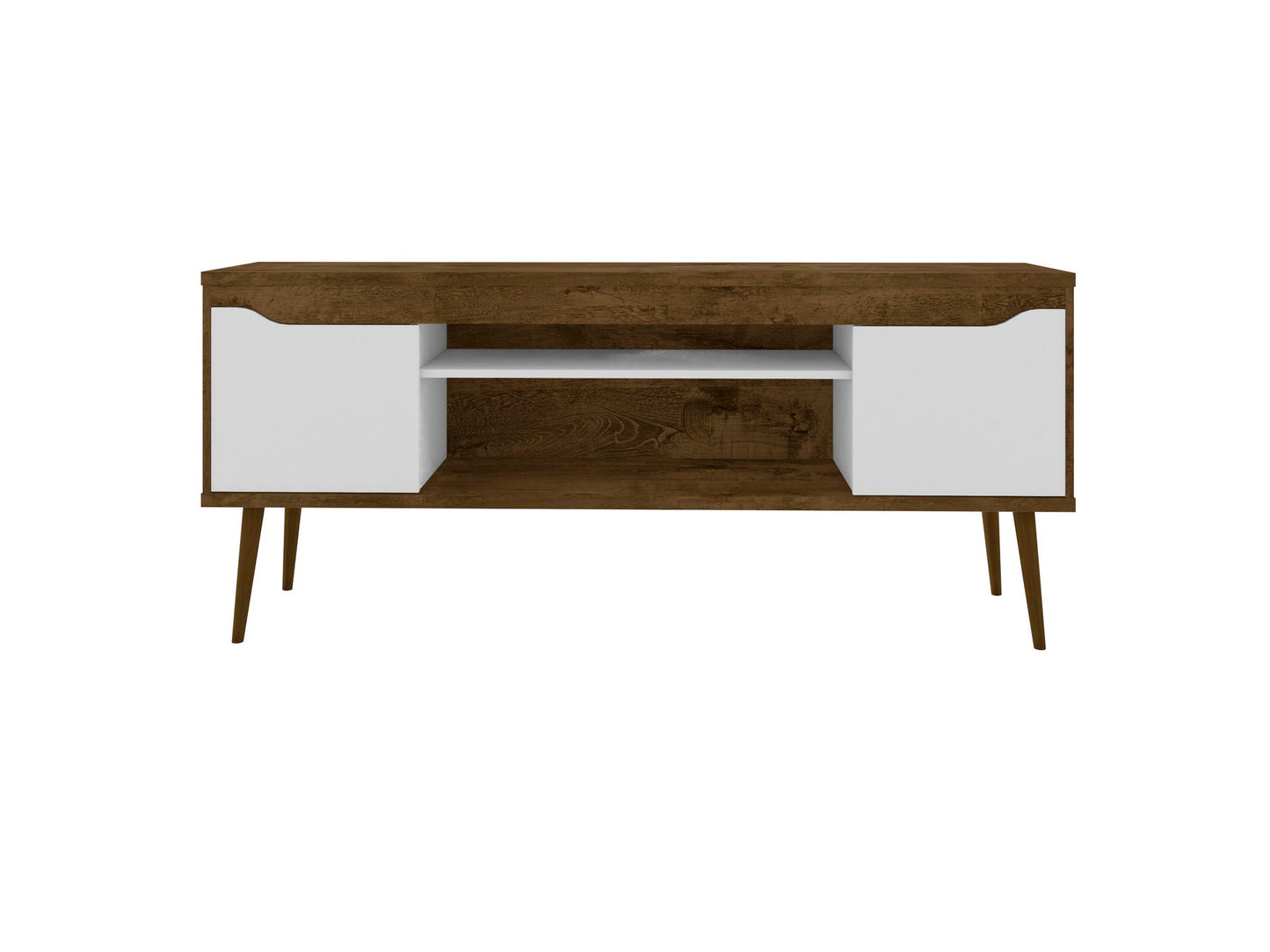 Manhattan Bradley - TV Stand With Rustic Brown Base