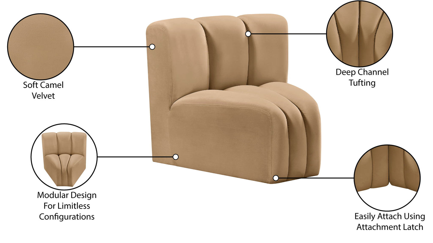 Arc - Velvet Curved Corner Chair