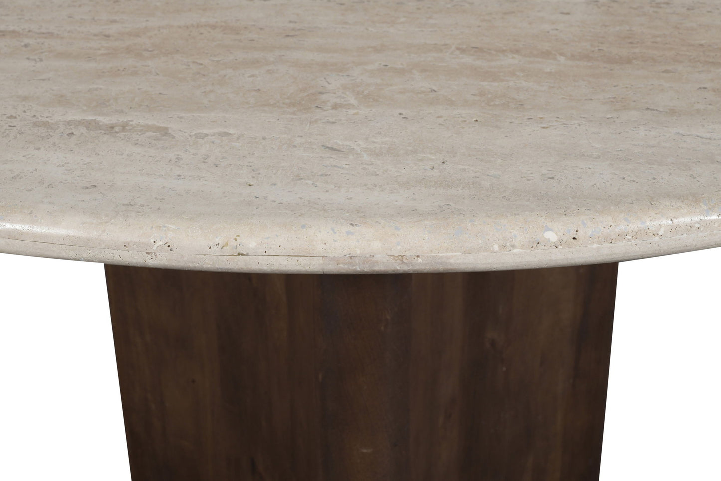 Pietra - Travertine And Mango Wood Dining Table