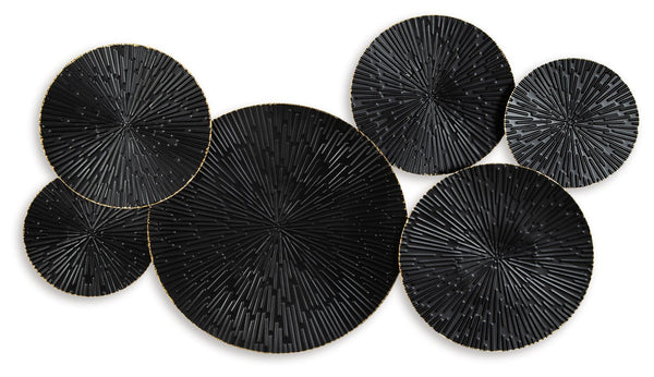 Rhetlen - Wall Decor - Black / Gold Finish