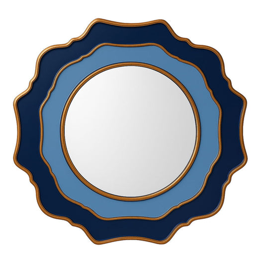 Wall Mirror - Two Tone Blue