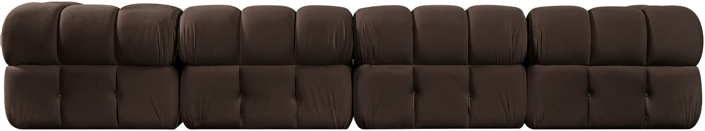 Orin - Fabric Velvet 4 Piece Modular Sofa