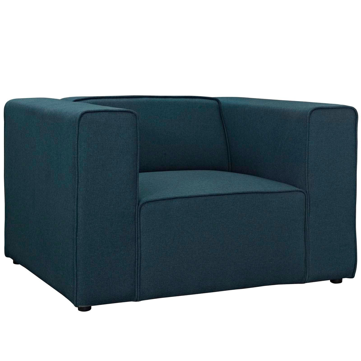 Mingle Upholstered Fabric Armchair - Blue