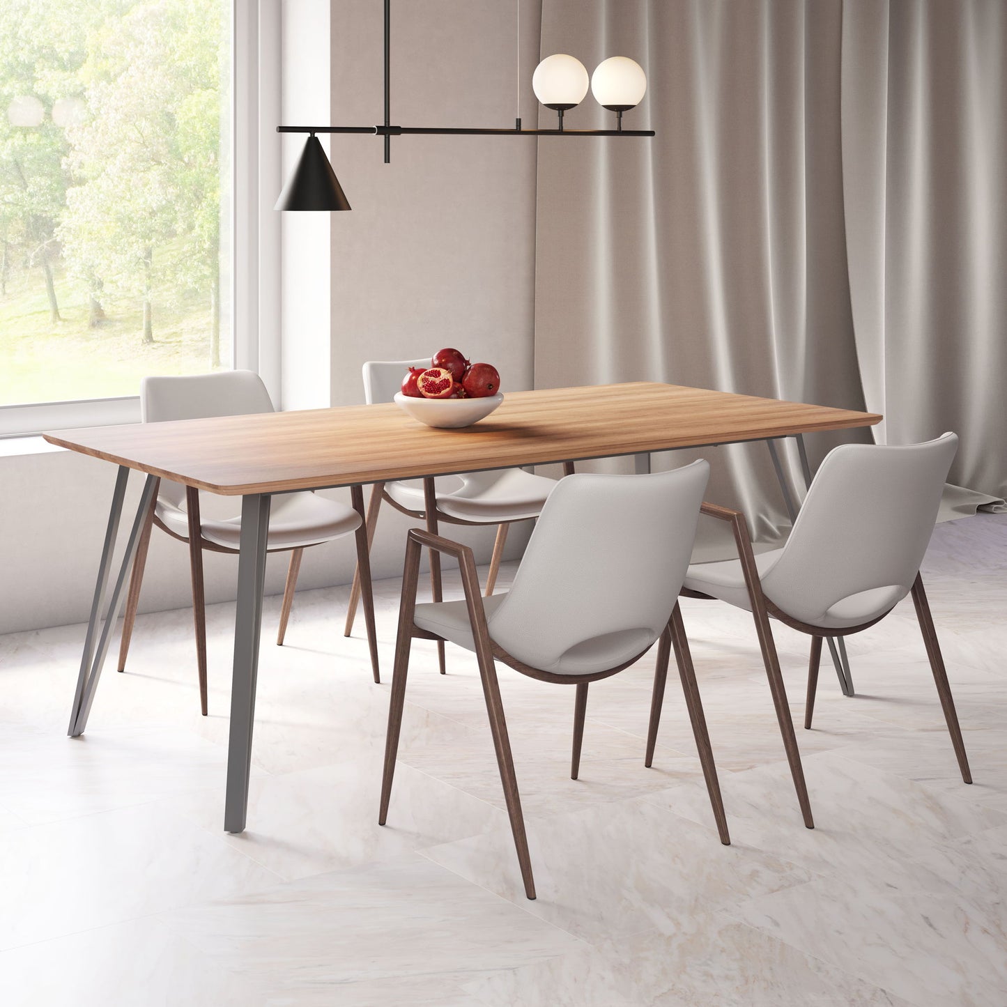 Desi - Dining Chair Walnut Legs (Set of 2)