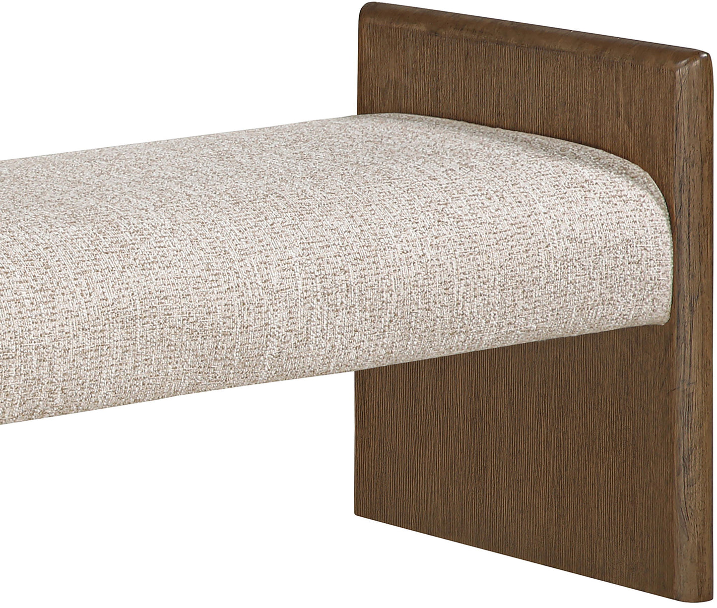 Hickory - Fabric Upholstered Bench - Brown Frame