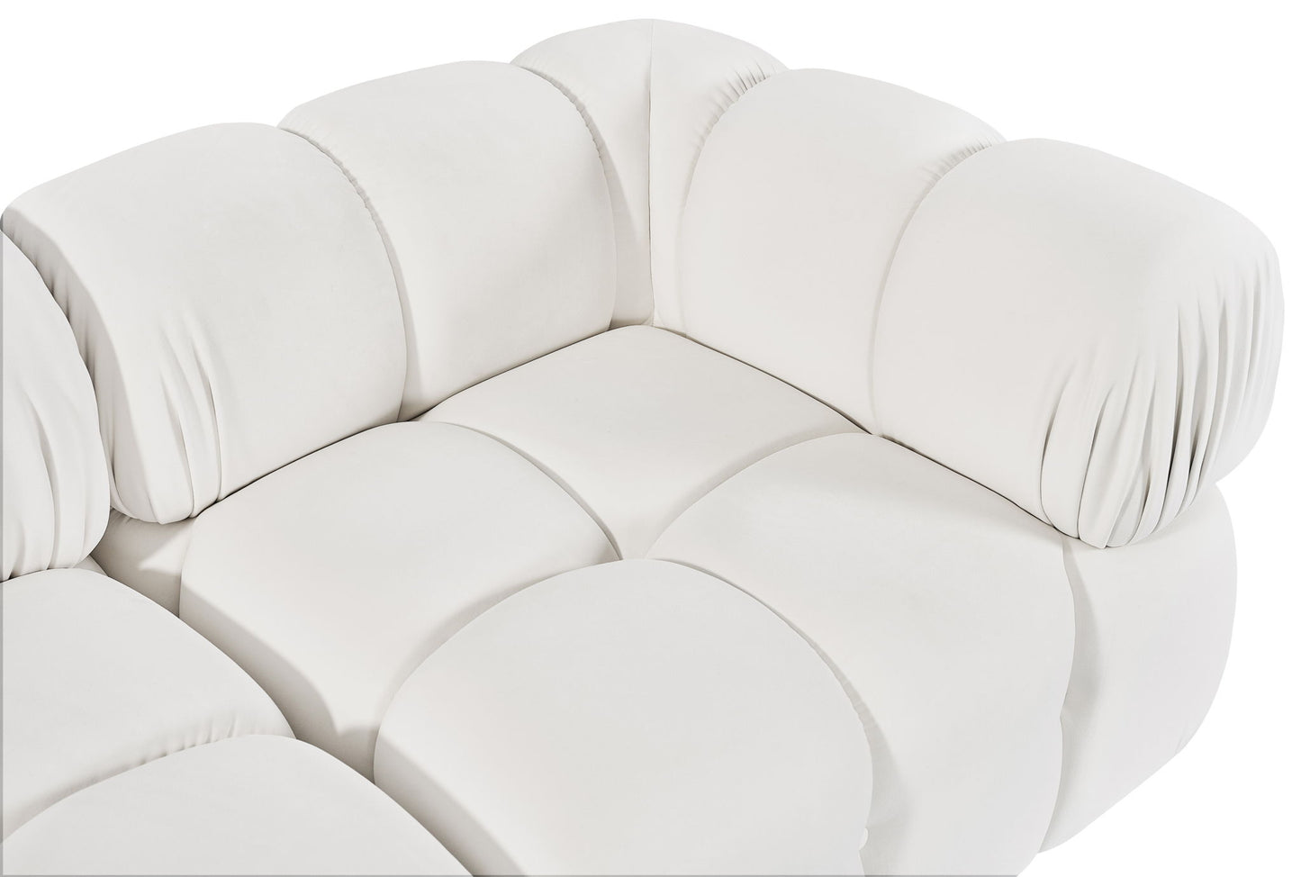 Orin - Velvet Performance Fabric Upholstered 2 Piece Modular Sofa (2 Corner Chairs)