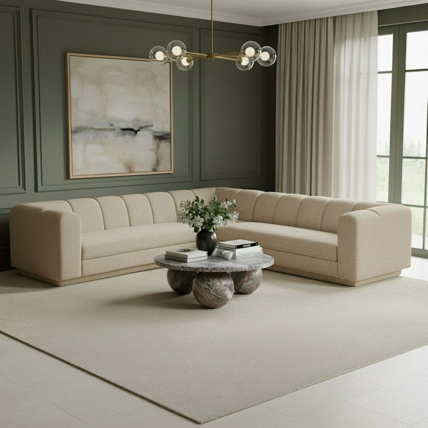 Modari - Sectional - Beige