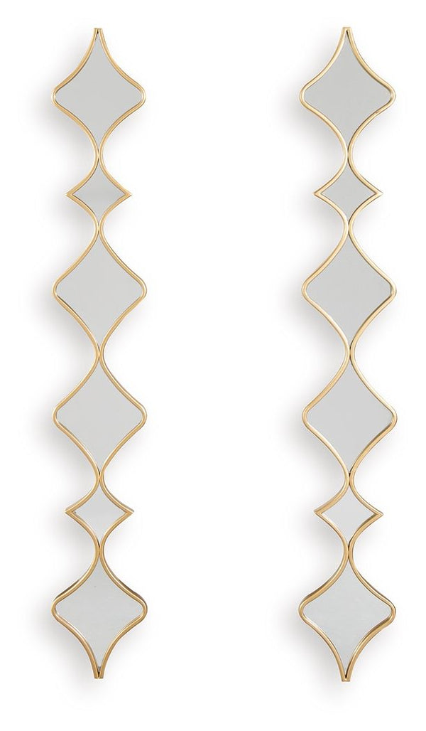 Harriswood - Accent Mirror Set (Set of 2) - Gold Finish