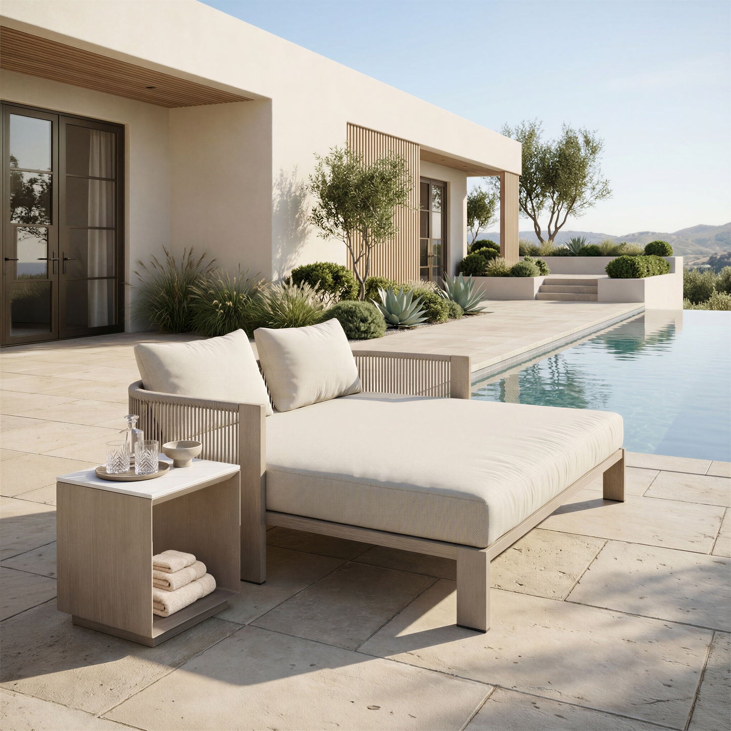 Sunlit Springs - Daybed - Green / Light Brown