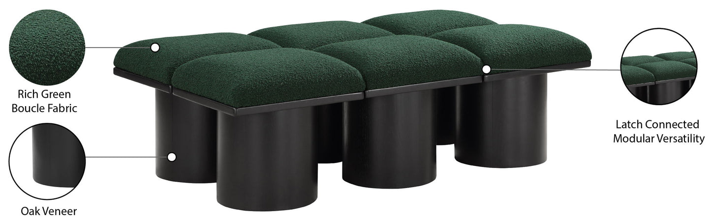Pavilion - 6 Piece Modular Bench With Black Base