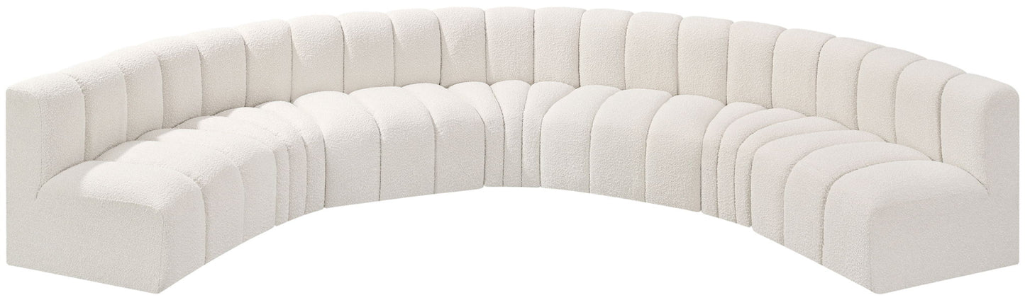 Arc - Boucle Fabric 7 Piece U-Shaped Modular Sofa