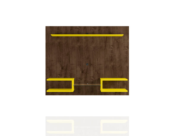 Plaza - TV Panel - Rustic Brown And Yellow