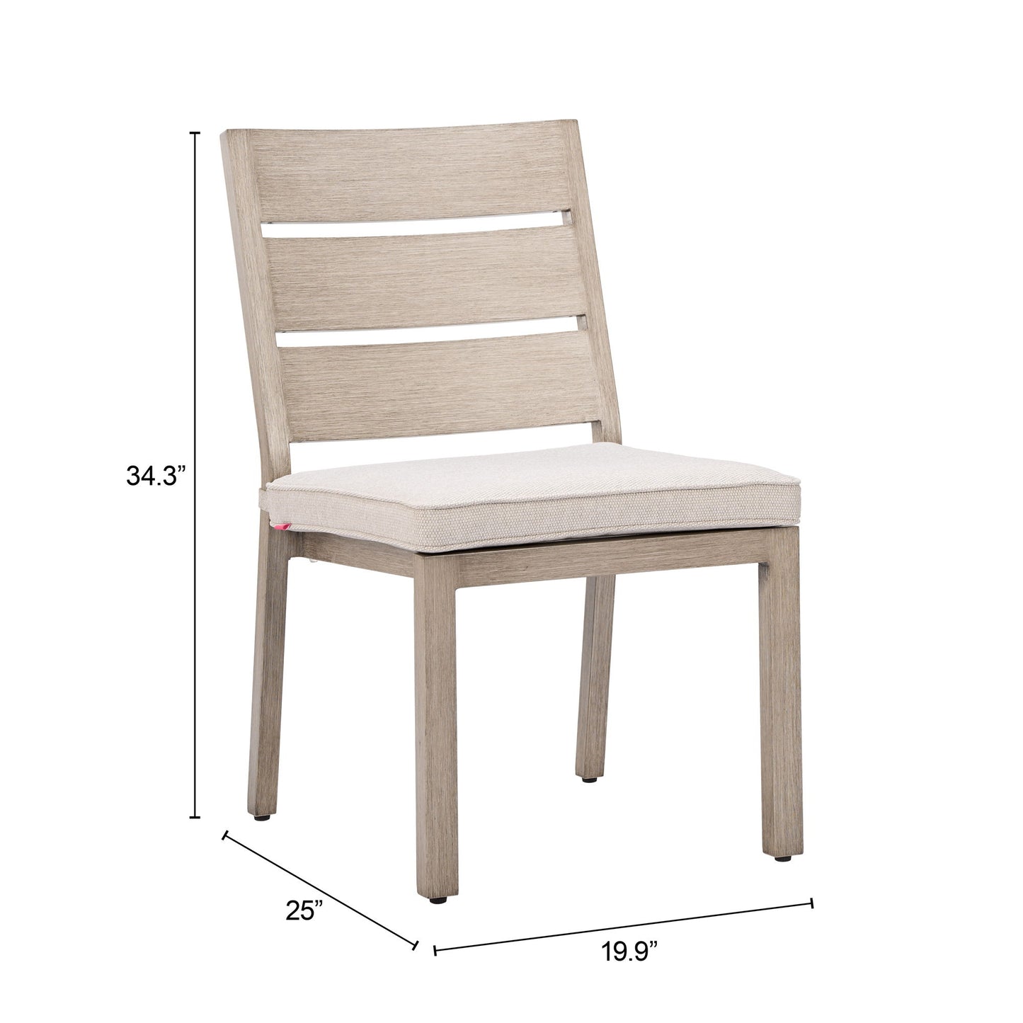 Reefline - Armless Dining Chair (Set of 2) - Gray / Light Brown