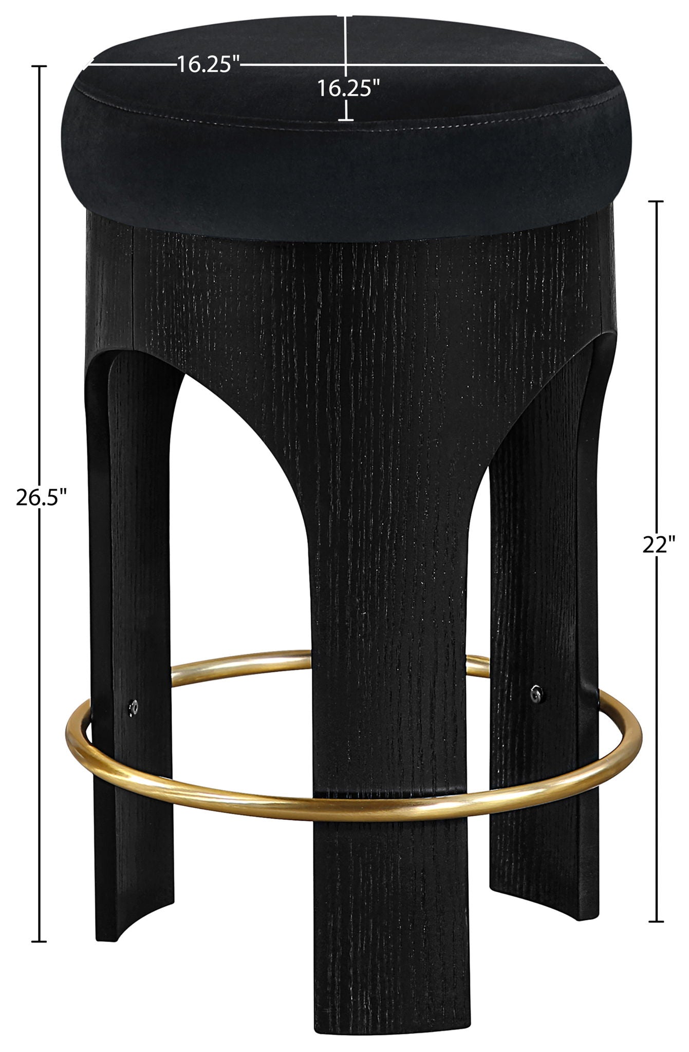 Bocceli - Counter Stool - Black Base