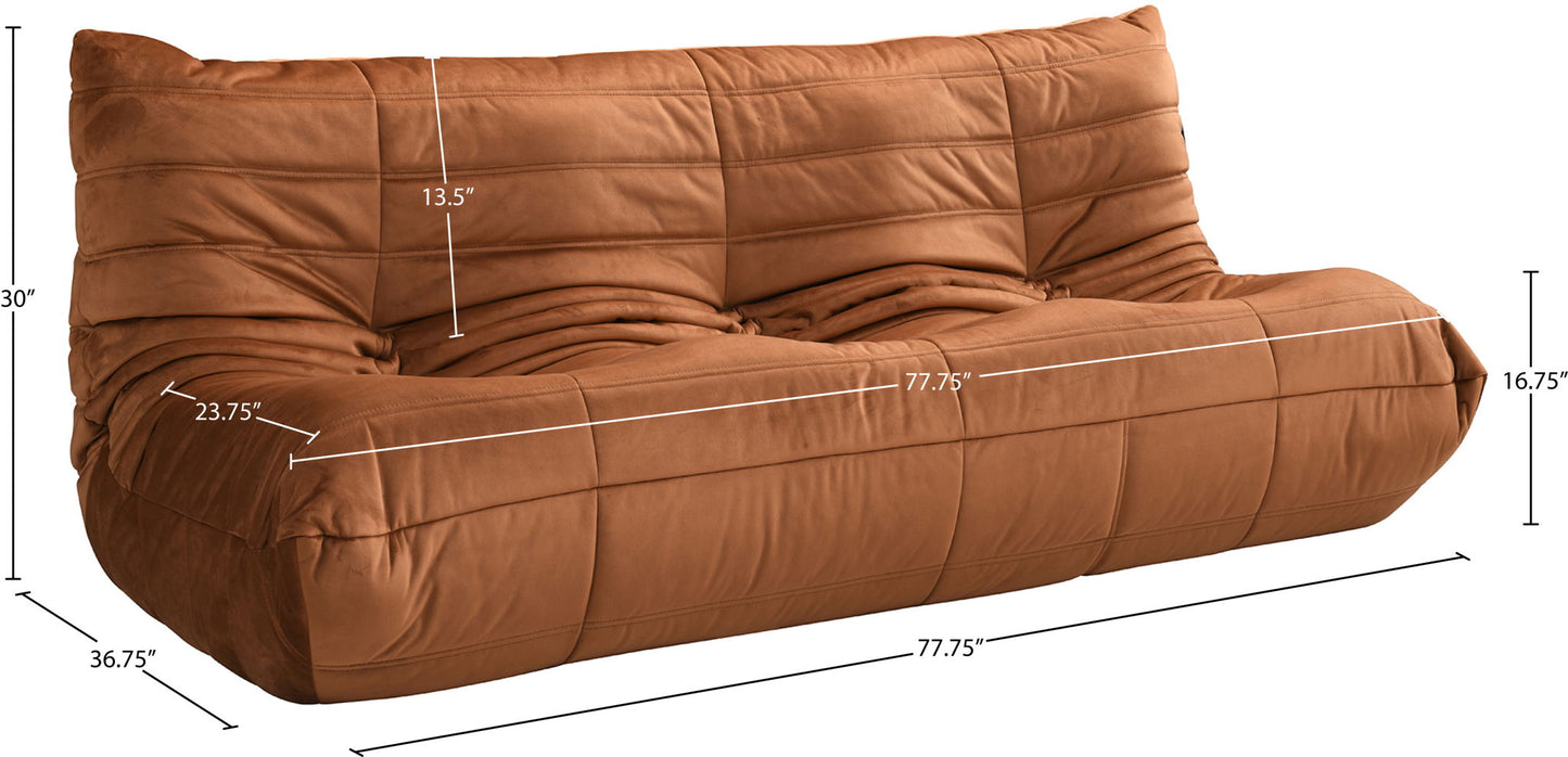 Relax - Velvet 77.75" Upholstered Sofa