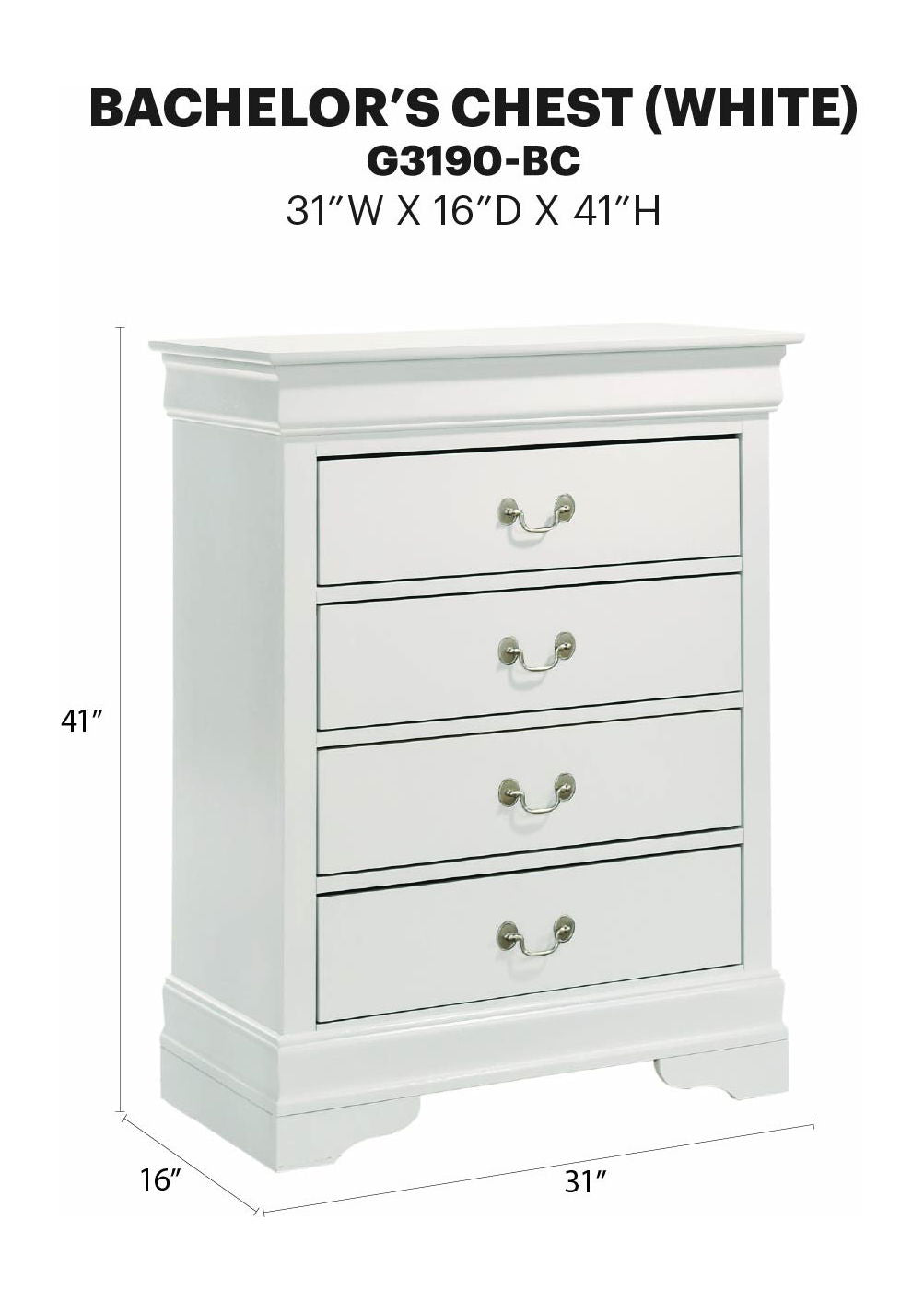 Glory Furniture - Louis Phillipe - Chest