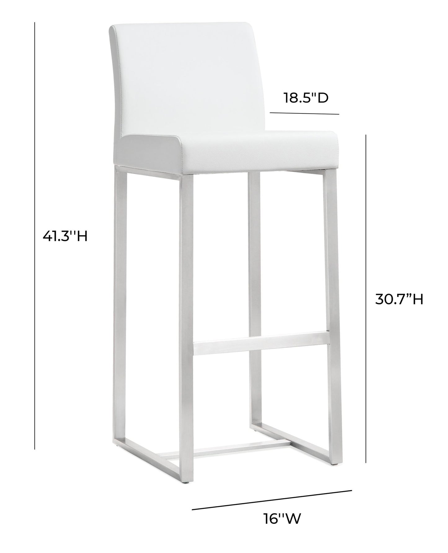 Denmark - Stainless Steel Barstool (Set of 2)