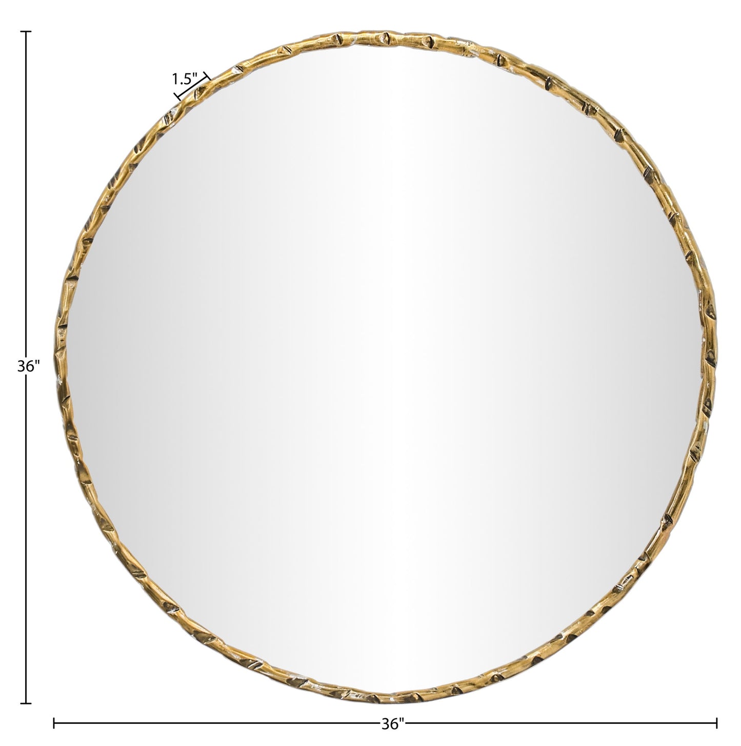 Hammer - Round Iron Mirror