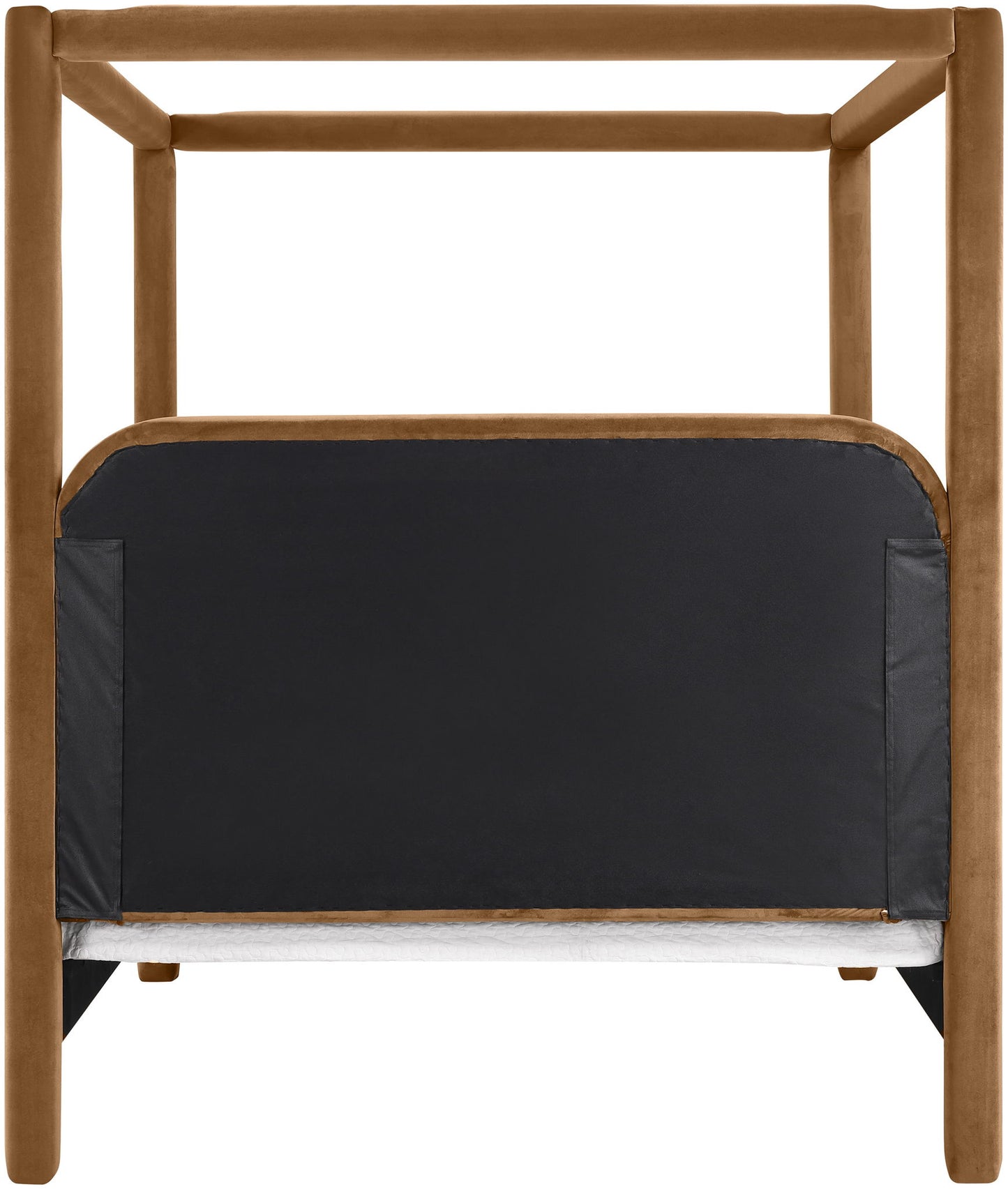 Salina - Velvet Upholstered Bed - Saddle