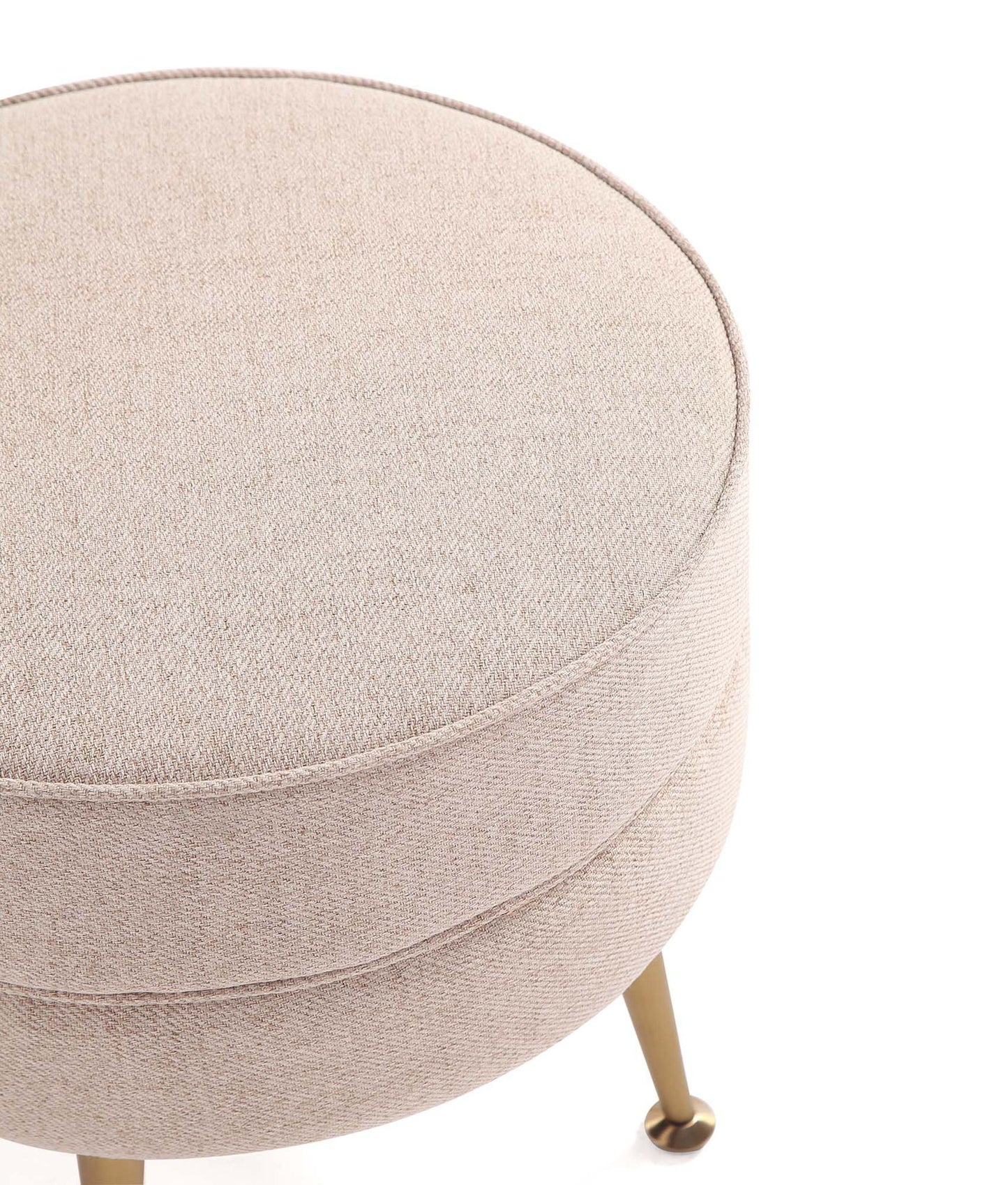 Manhattan Bailey - Accent Ottoman With Gold Chrome Legs