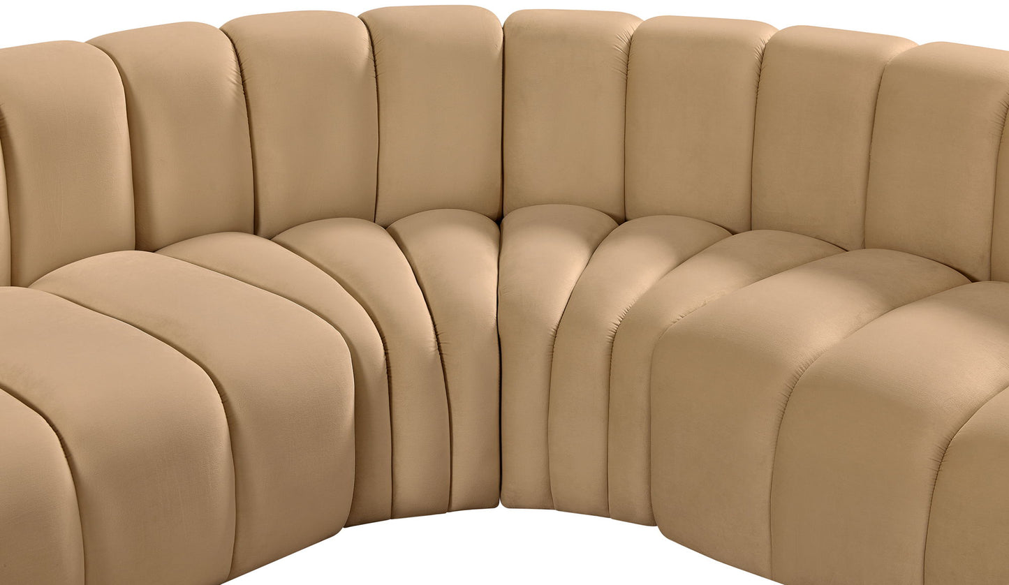 Arc - Velvet 7 Piece U-Shaped Modular Sofa