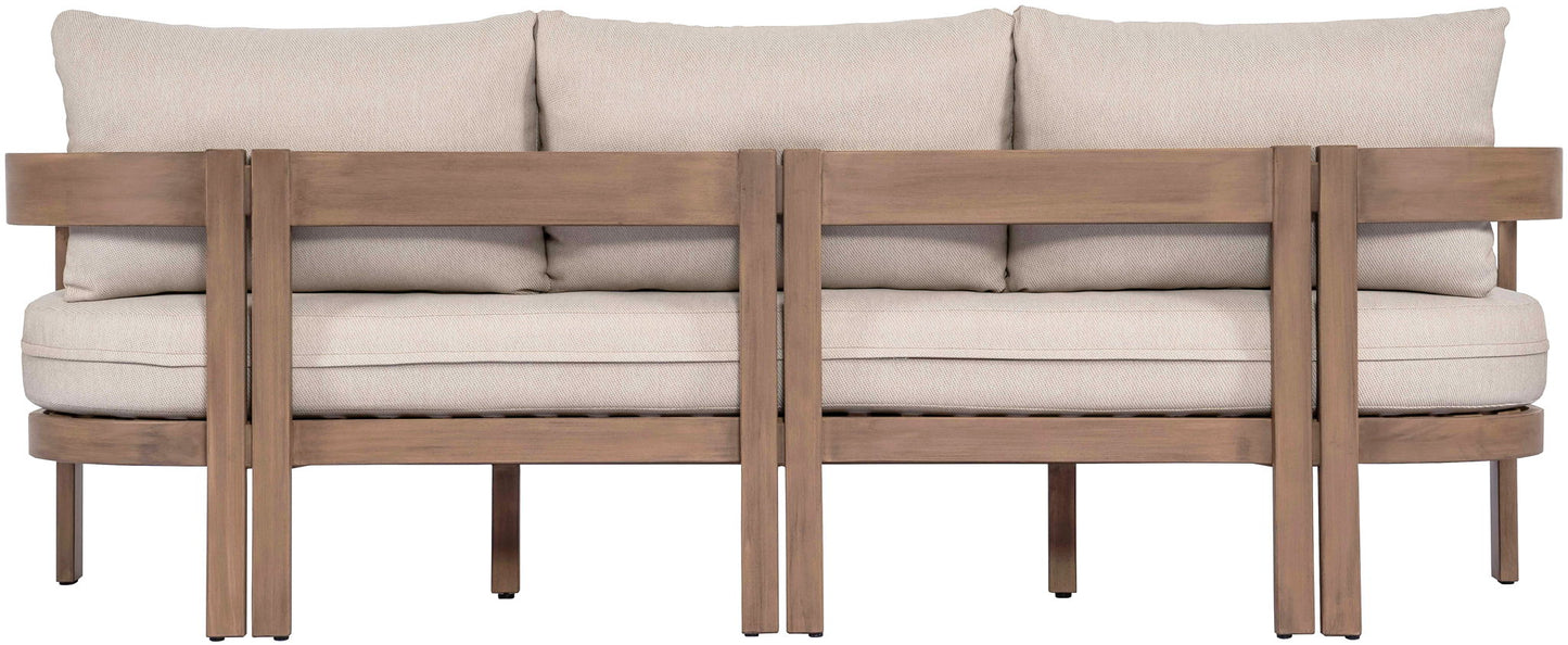 Newport - Water Resistant Fabric 86.75" Upholstered Outdoor Patio Sofa