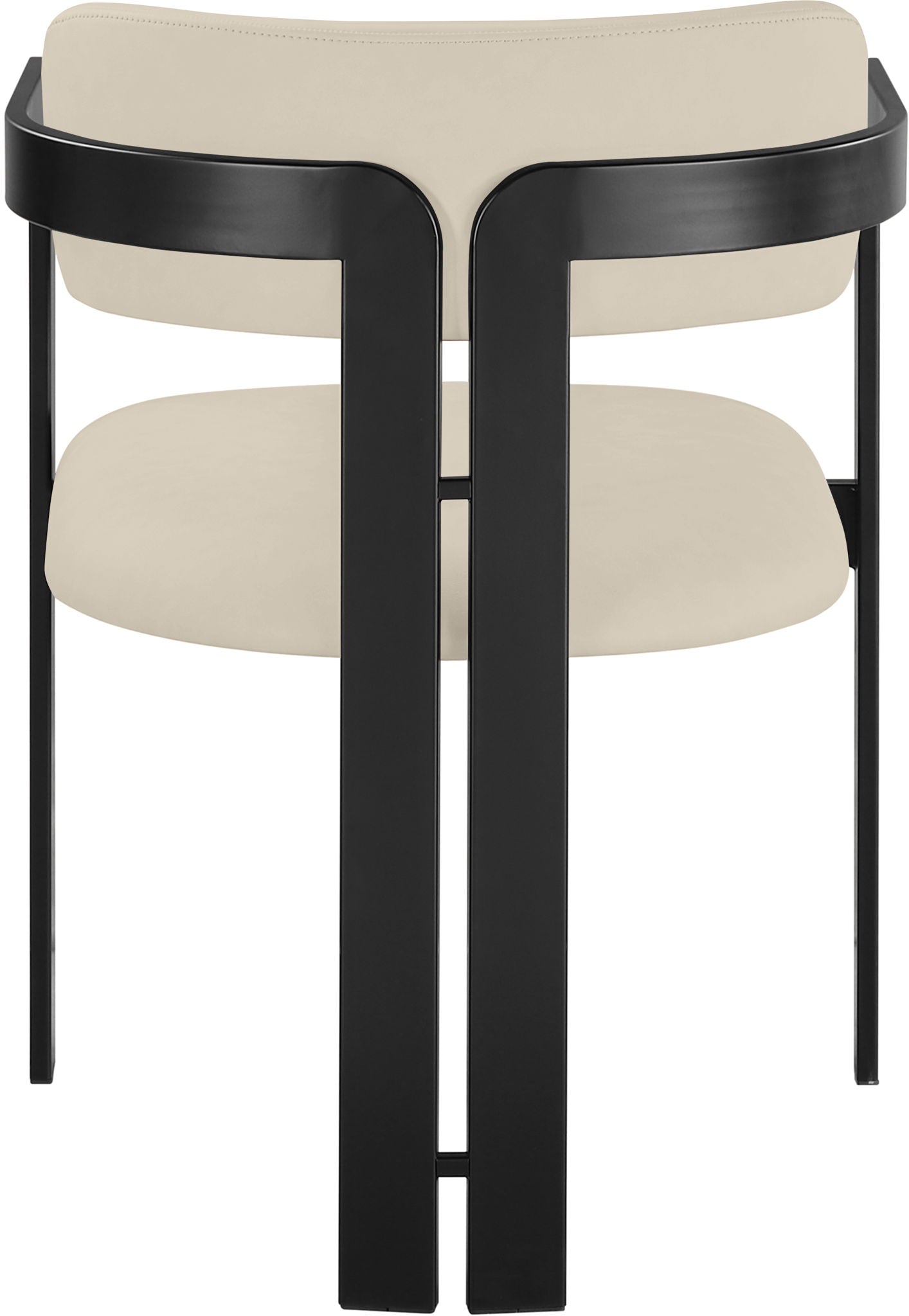 Aurum - Vegan Leather Upholstered Dining Chair With Graphite Black Base (Set of 2)