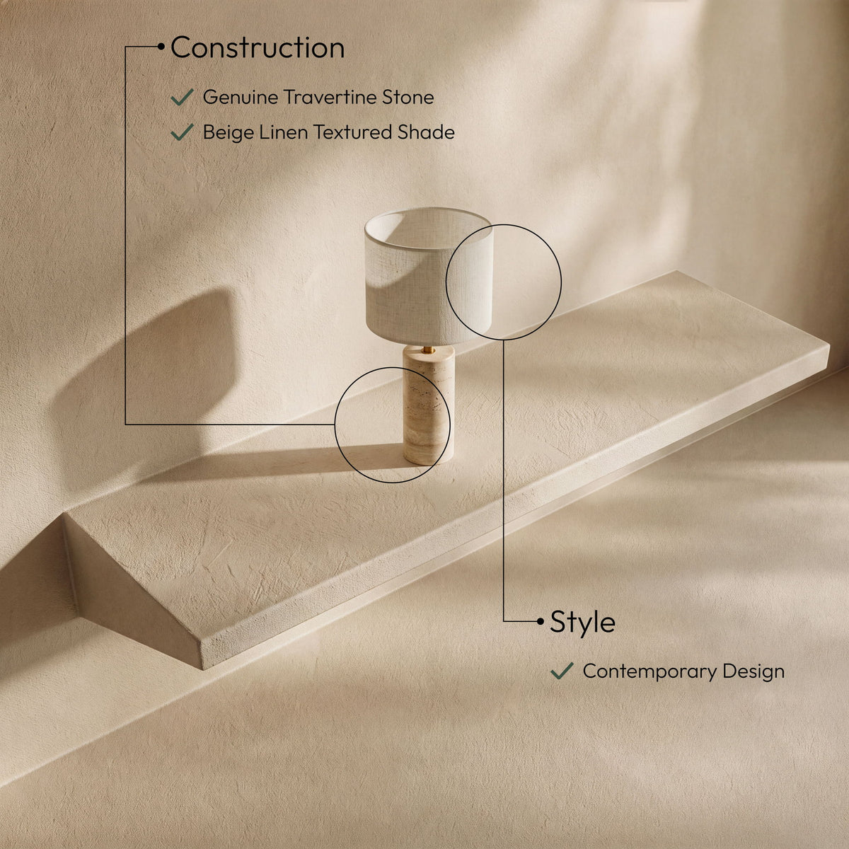 Titan -  Textured Fabric Table Lamp