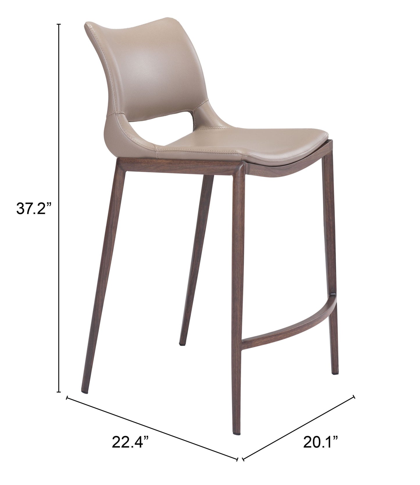 Ace - Counter Chair With Walnut Legs (Set of 2)