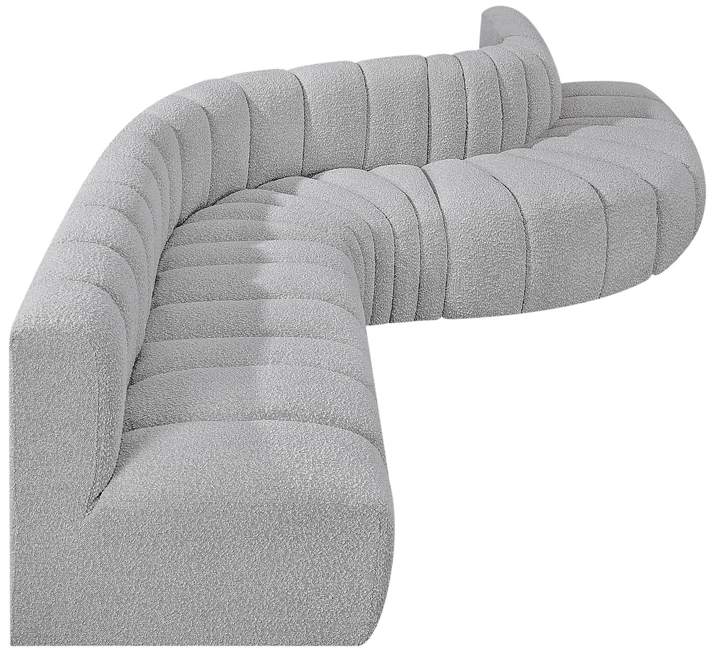 Arc - Boucle Fabric 7 Piece Modular Sofa
