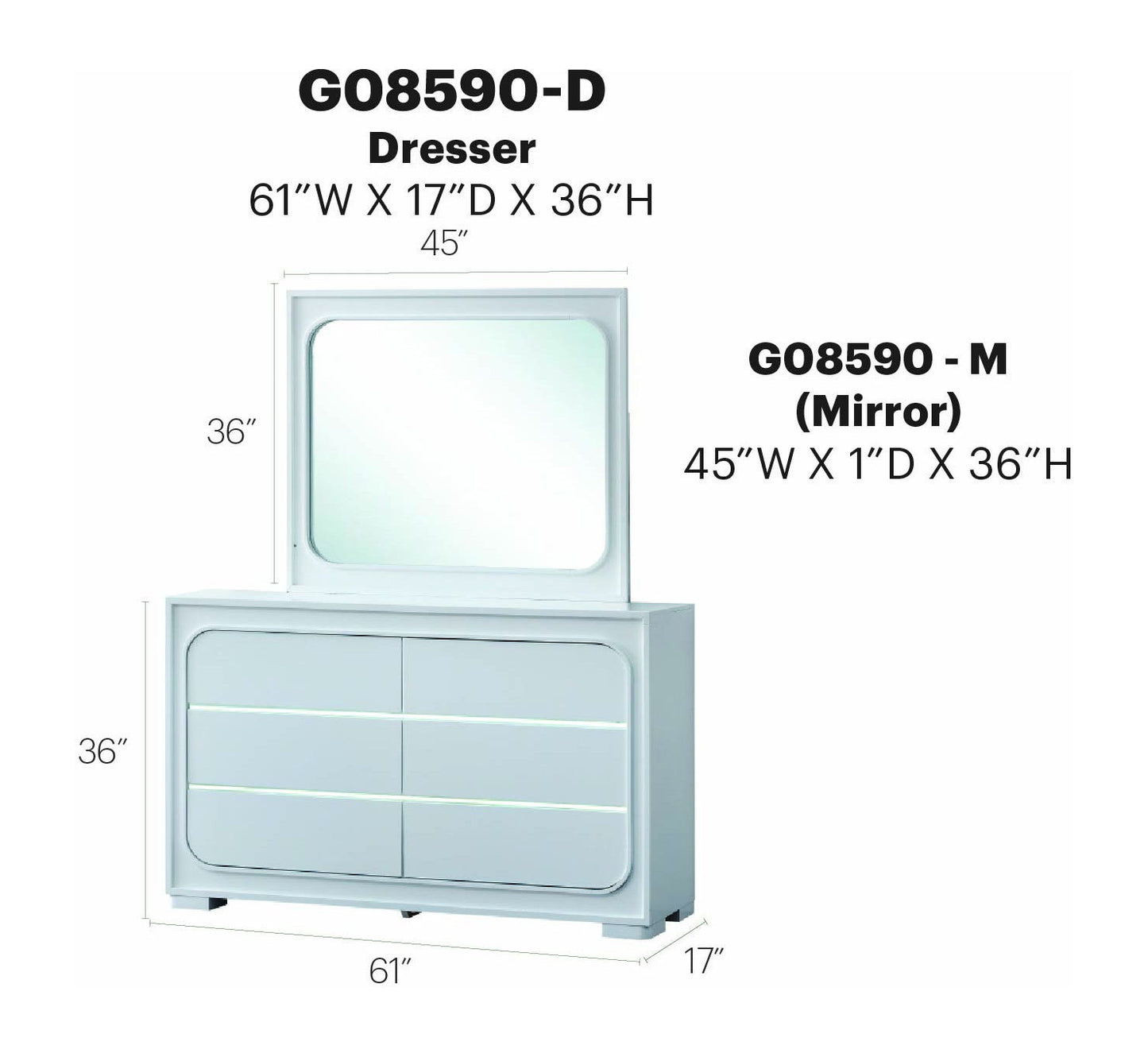 Glory Furniture - Milan - Dresser