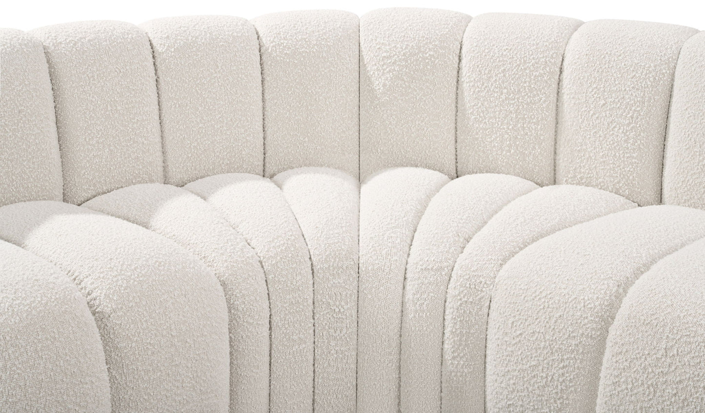 Arc - Boucle Fabric 3 Piece Modular U-Shaped Sofa