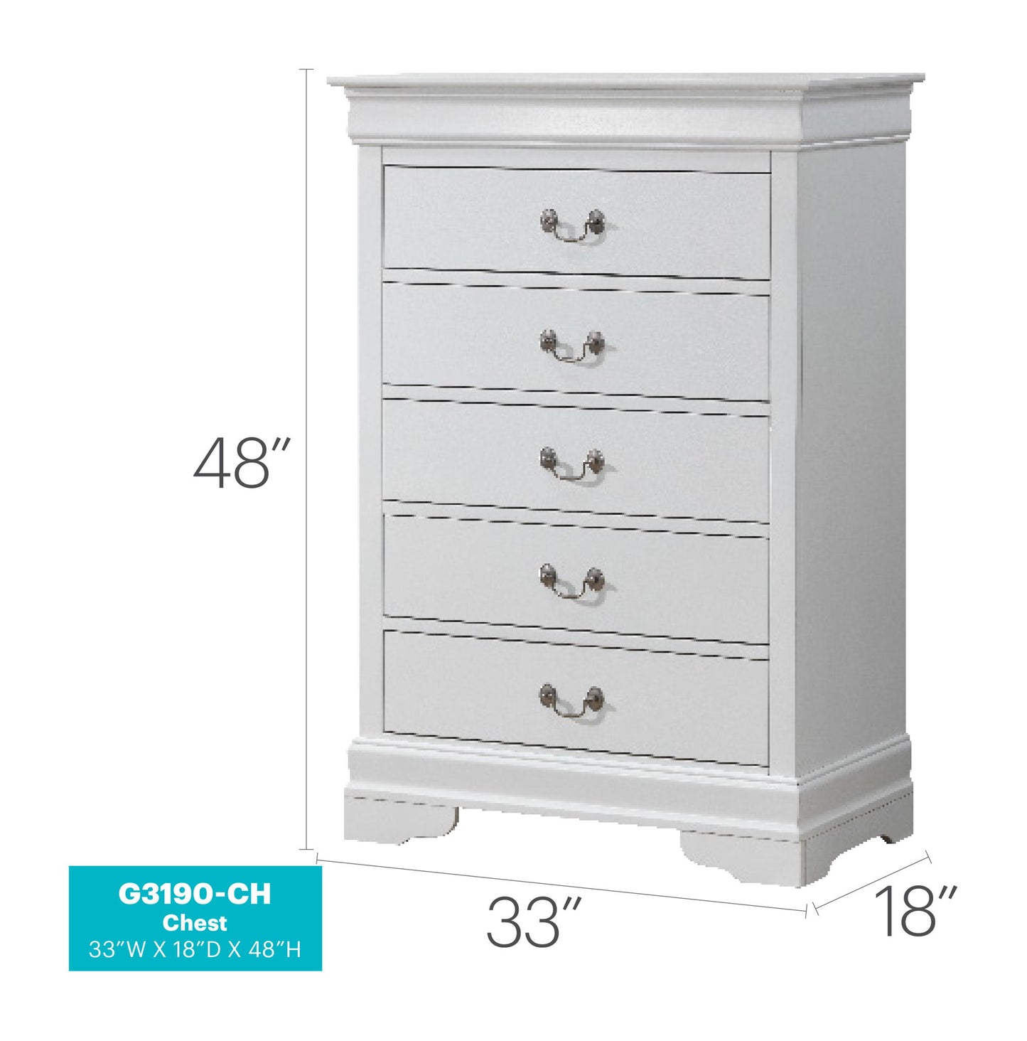 Glory Furniture - Louis Phillipe - Accent Chest