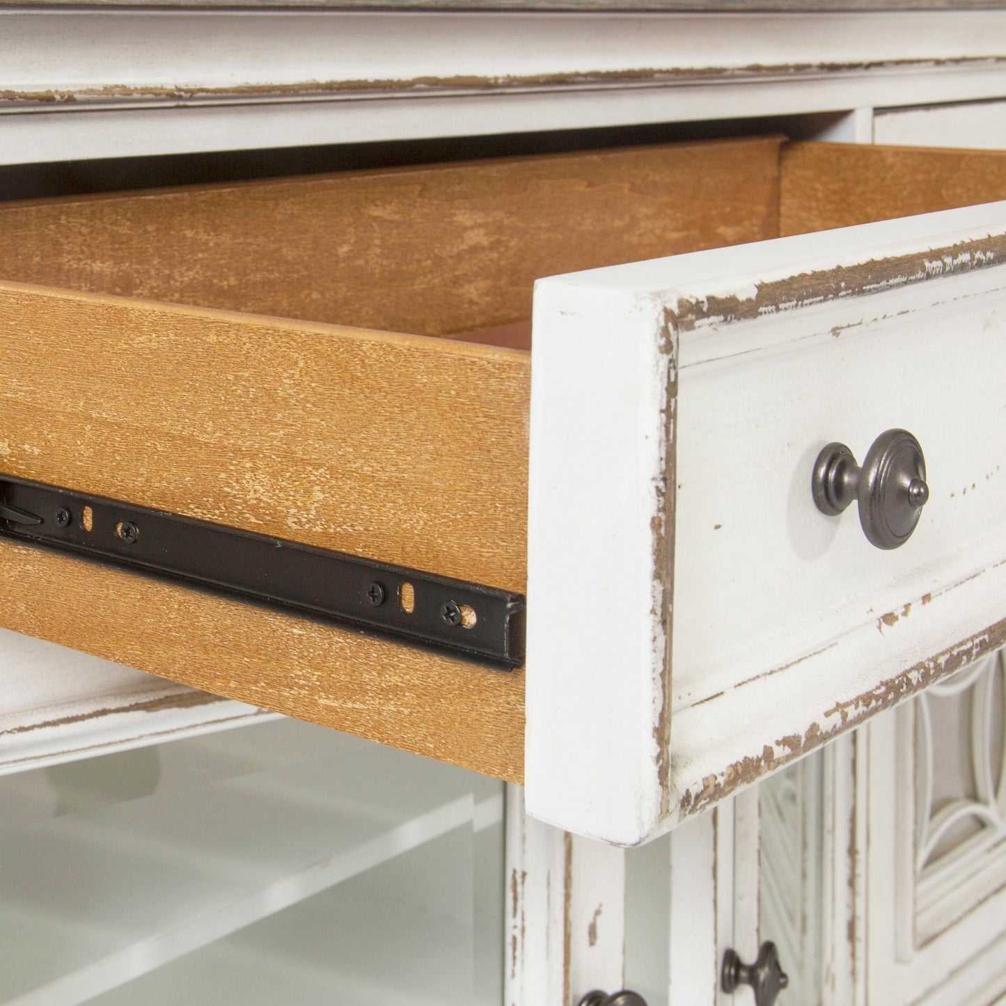 Magnolia Manor - EnteRTAinment TV Stand - Weathered Bisque