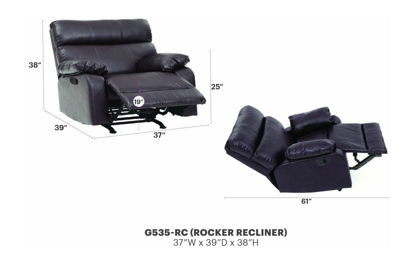 Glory Furniture - Manny - Rocker Recliner