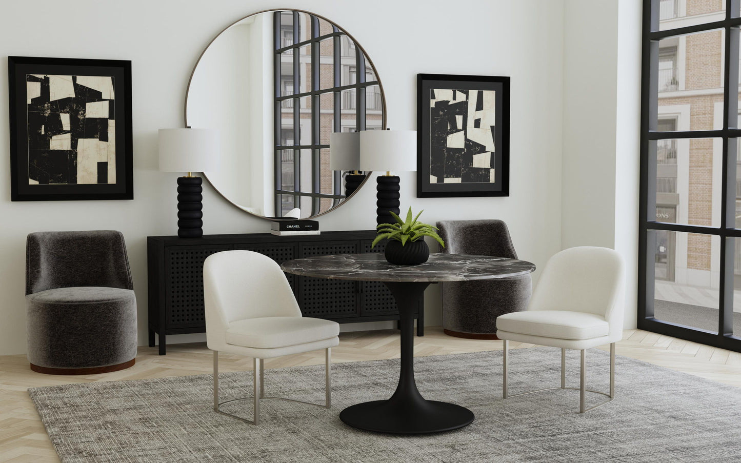 Burke - Accent Chair - Dark Gray